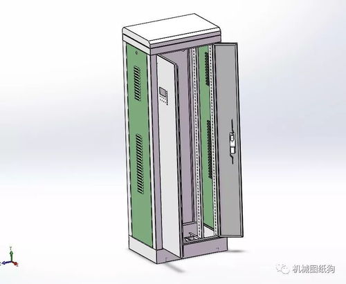 网络机柜外壳钣金结构3d图纸 solidworks设计